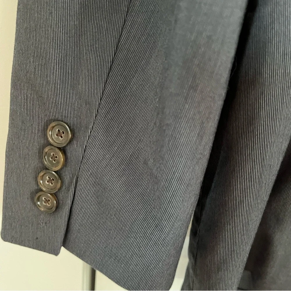 J Crew Black Label Blazer Sz Medium Cotton Gray